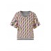 Marccain Sports - YS 4850 J72 - T-shirt met ananas en strepen